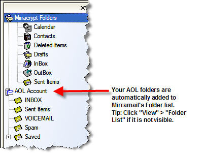 IMAP folder list added.