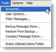 Account menu