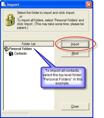 Import Outlook contacts