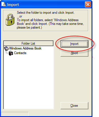 Import Windows Address Book