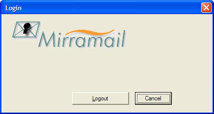 Mirramail Logout window