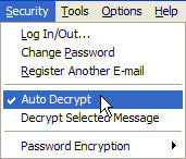 Auto Decrypt menu