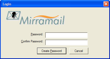 Create Password for secure email message store.