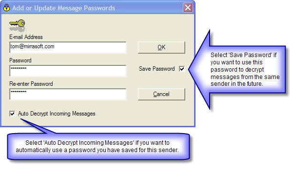 Enter password for decryption